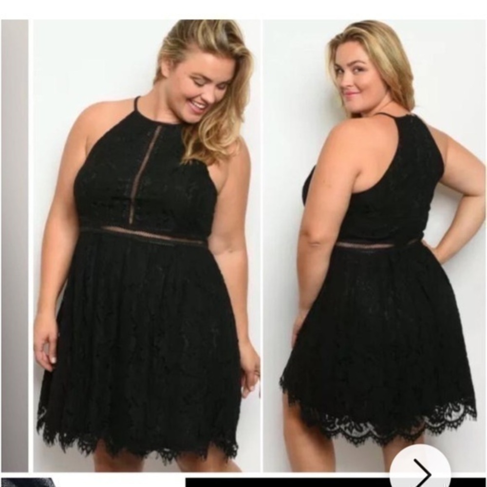 Do & Be Halter Lace Mini Dress White Size Large NWT .